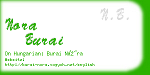 nora burai business card